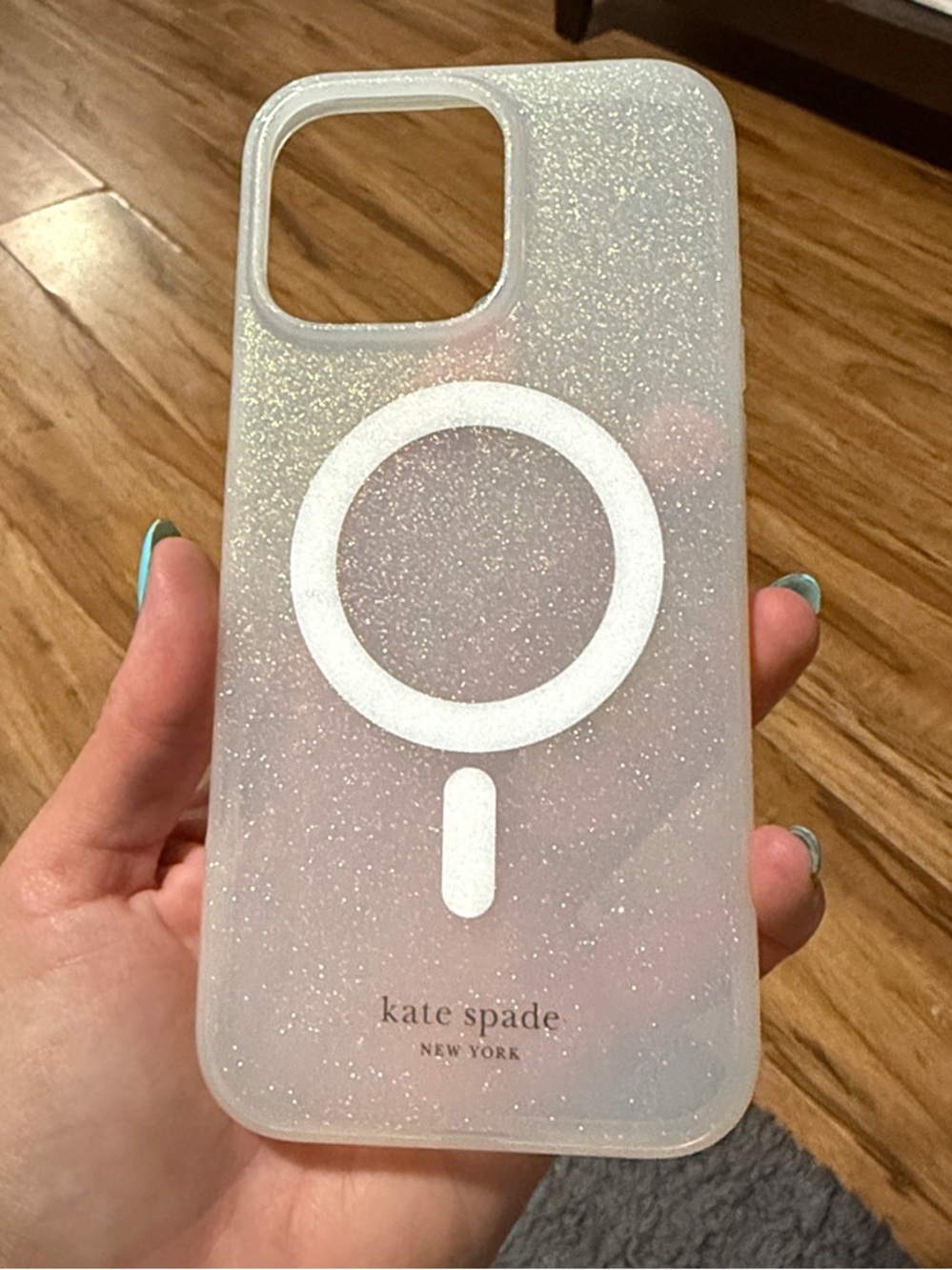 kate spade iPhone 16 Pro Max Glitter MagSafe Ring Phone Case